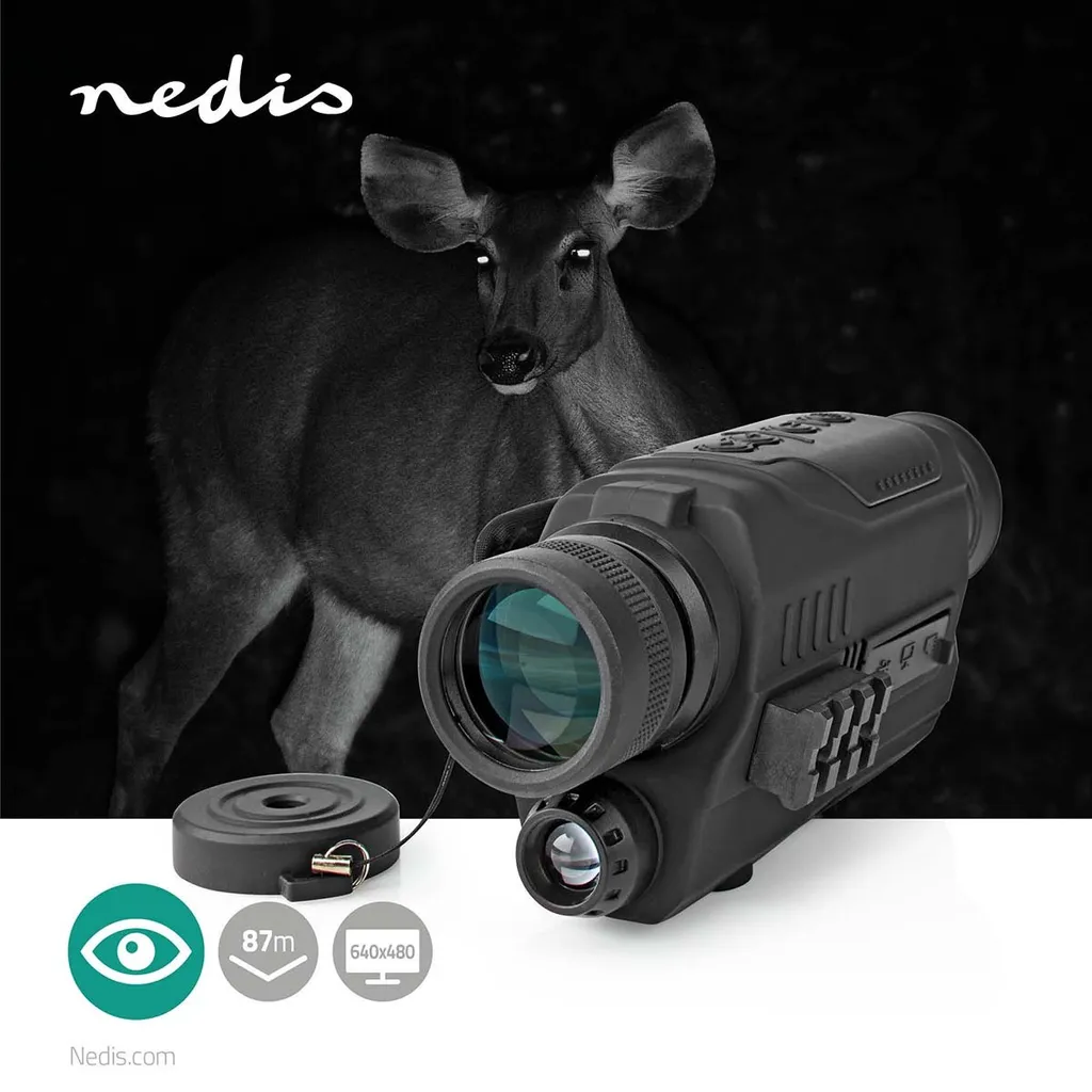 Monoculaire de Vision Nocturne 5x32 mm avec Champ de Vision 87m et Sac