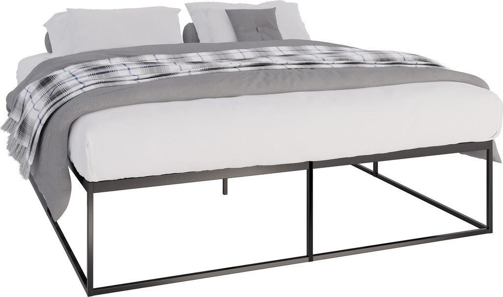 Łóżko metalowe CLP Scala, kolor czarny, wymiary 200 x 180 x Zdjęcie produktu 