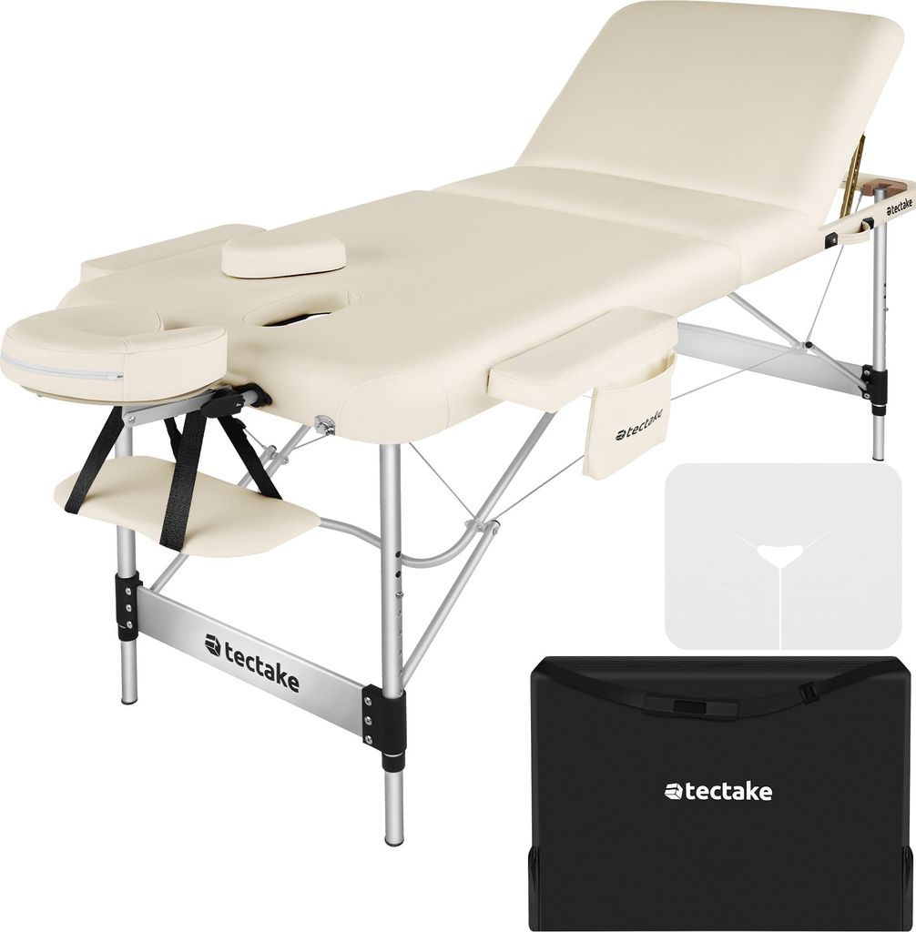 tectake 3 Zonen Massageliege Phuket Breite 70 cm, Polsterung 5 cm 212 x 103 x 90 cm