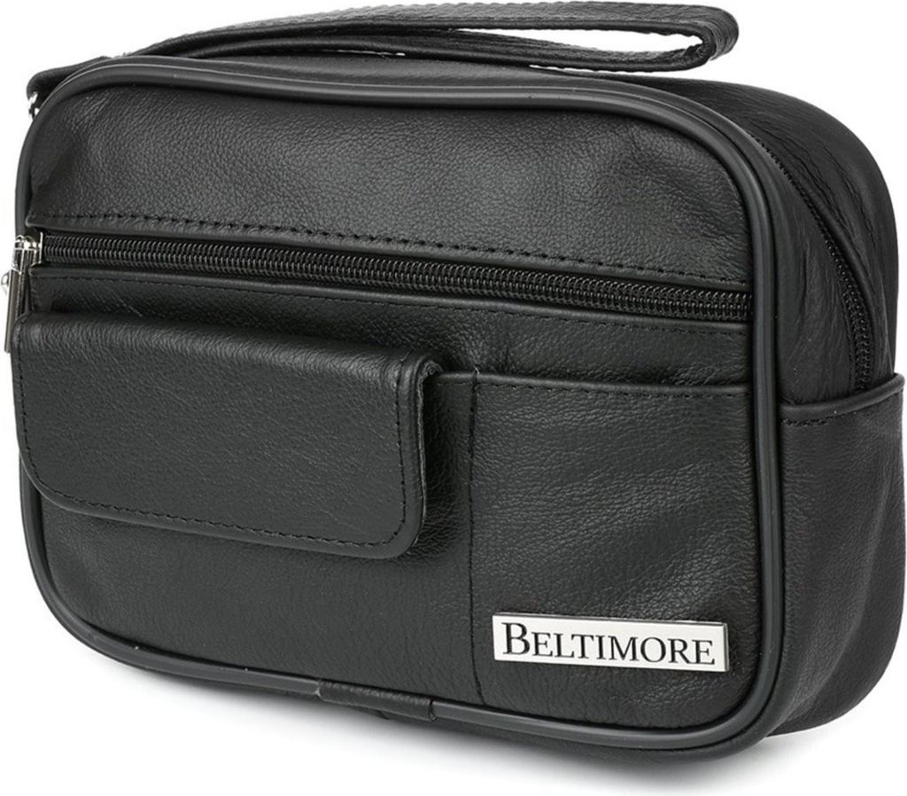 Herren Lederhandtasche für Dokumente, Premium Kosmetiktasche, Beltimore