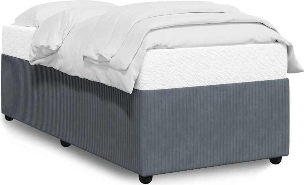 vidaXL Bettgestell ohne Matratze Dunkelgrau 90x190 cm Samt