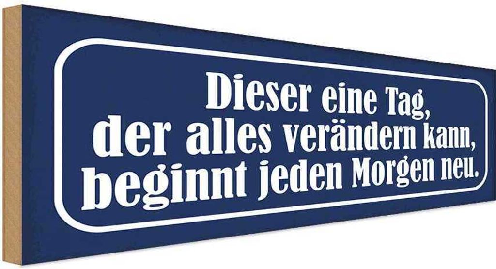 vianmo Holzschild 10x27 cm dieser eine Tag der verändert Dekoration