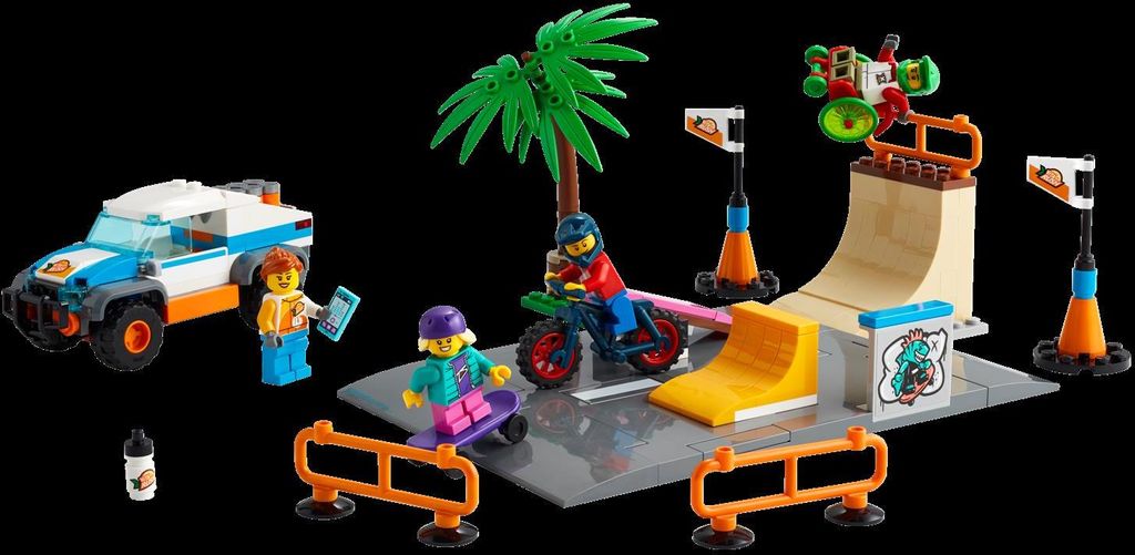 LEGO 60290 City Skate Park, Set avec skateboard, vélo BMX