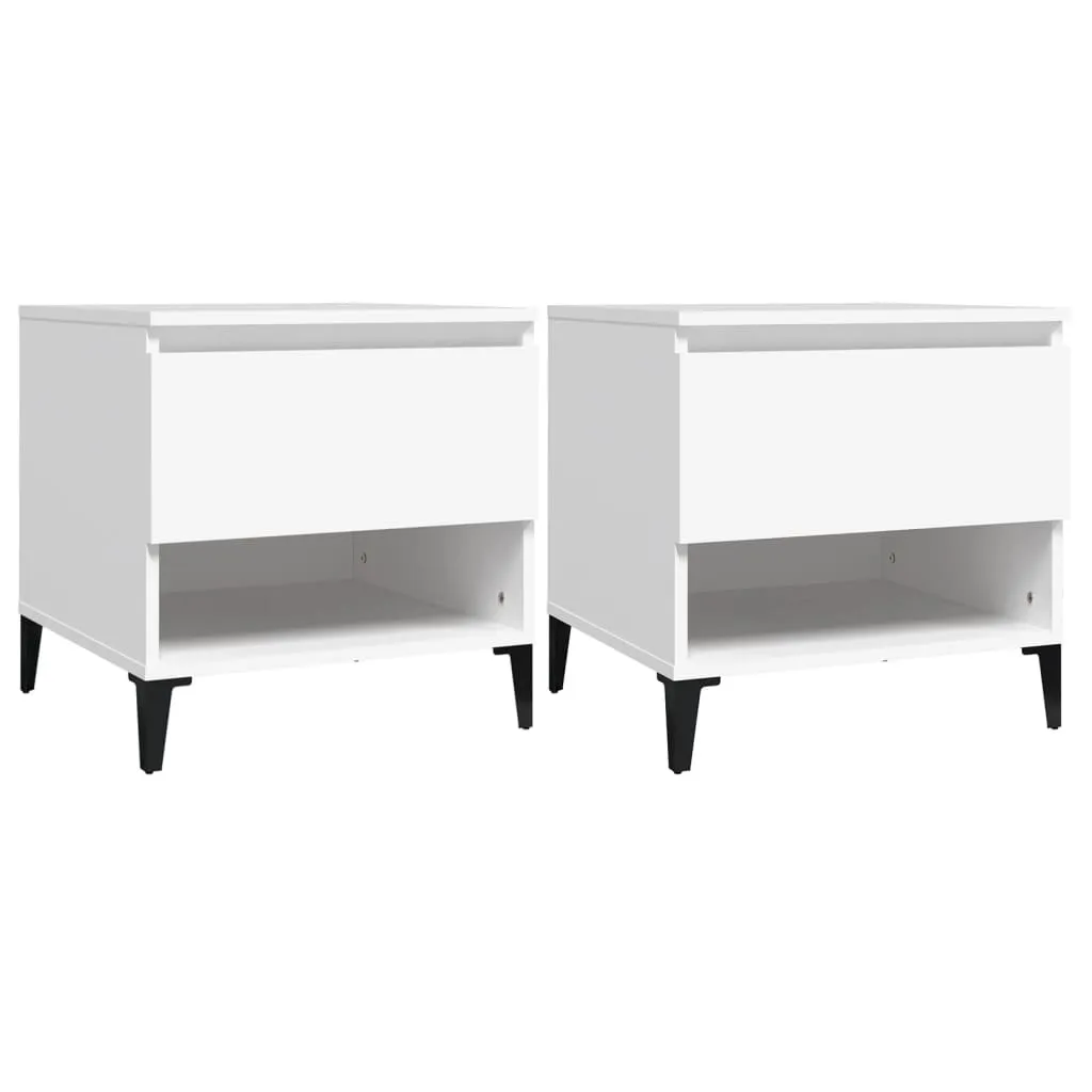 Tavolini Bianchi Salvaspazio SYFAX™ 50x46x50 cm Legno Multistrato