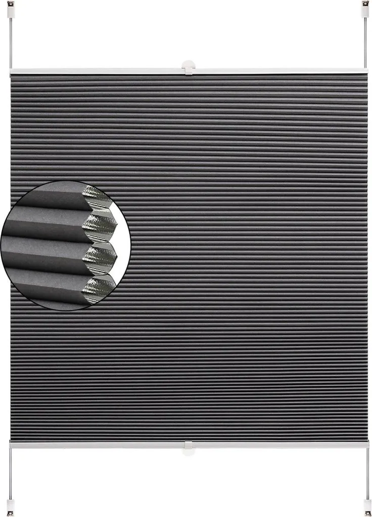Happyment Store Honeycomb DeLuxus Gris 70x120cm Isolant sans Perçage