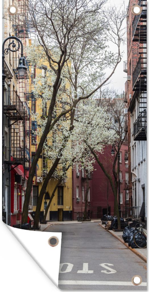 MuchoWow 30x60 cm Outdoor-Poster Gartendeko Sichtschutz Garten Poster für den Garten New York - Amerika - NYC