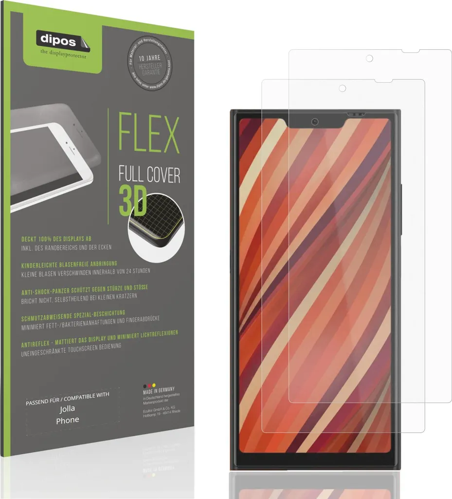 2x Pellicola protettiva opaca per Jolla Phone Protezione Antiurto Anti-Shock