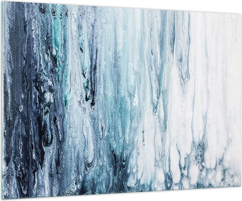 Bilder auf glas - Einteilig - Abstraktion Prellung Blau - Produktbild 