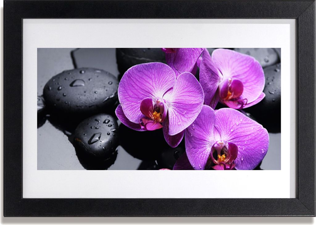 Bild 30x20 MDF-Rahmen Wandkunst Blume auf Wand Produktbild 