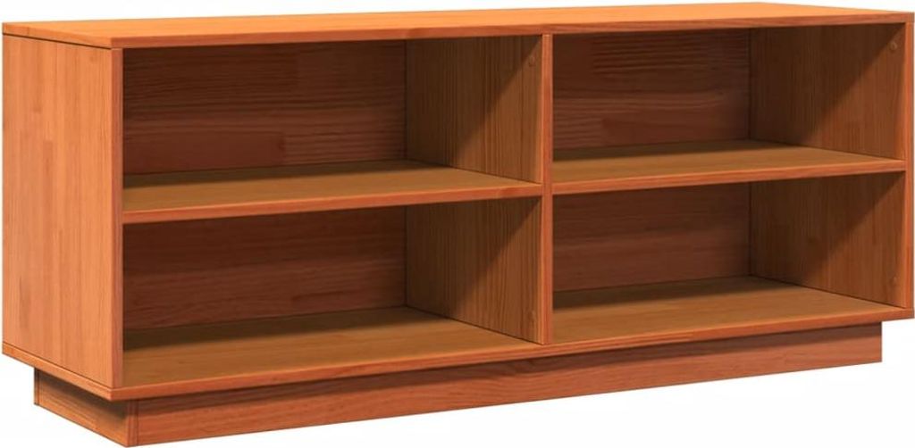 vidaXL Schuhschrank Wachsbraun 110x34x45 cm Massivholz Kiefer