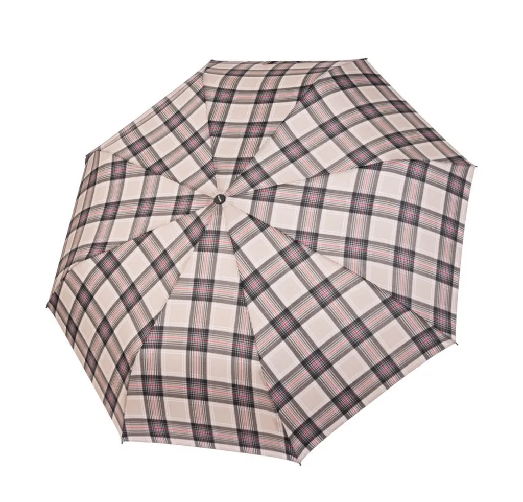 Doppler Fiber Check Magic Karo Beige: L'Ombrello Antivento Definitivo