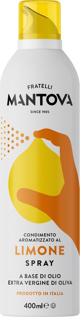 SPRAYLEGGERO Natives Olivenöl Extra Aromatisiert mit Zitrone 400 ml - durch die Praktische Sprühflasche Können Sie bis zu 90% des Öls Einsparen
