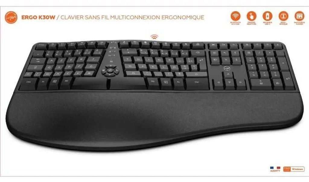 Clavier de Bureau Filaire AZERTY Noir Mobility Lab pour PC et Portable