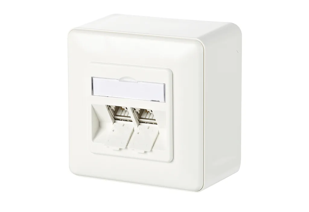 Prise RJ-45 pour bureau et maison METZ CONNECT 130B11D20002-E Blanc