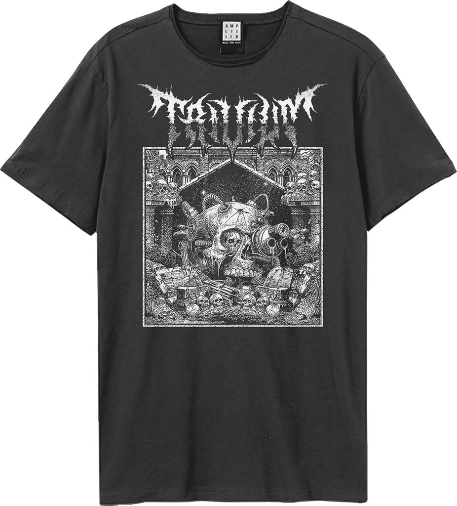 Amplified - "Skulls" T-Shirt für Herren/Damen Uni GD2294 (XL) (Holzkohle)