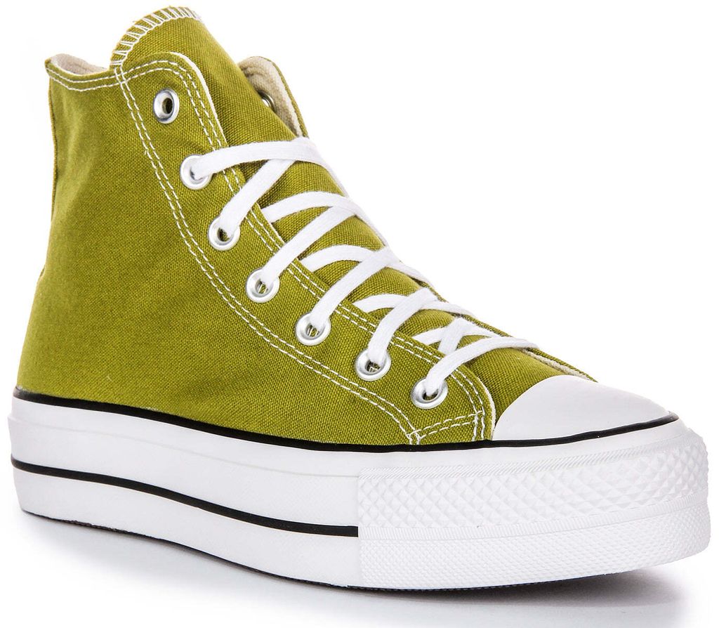 Converse All Star Lift Hi A08286C in Olivgrün – 3.5 UK - 36 EU - 3.5M/5.5F US / Olive Green