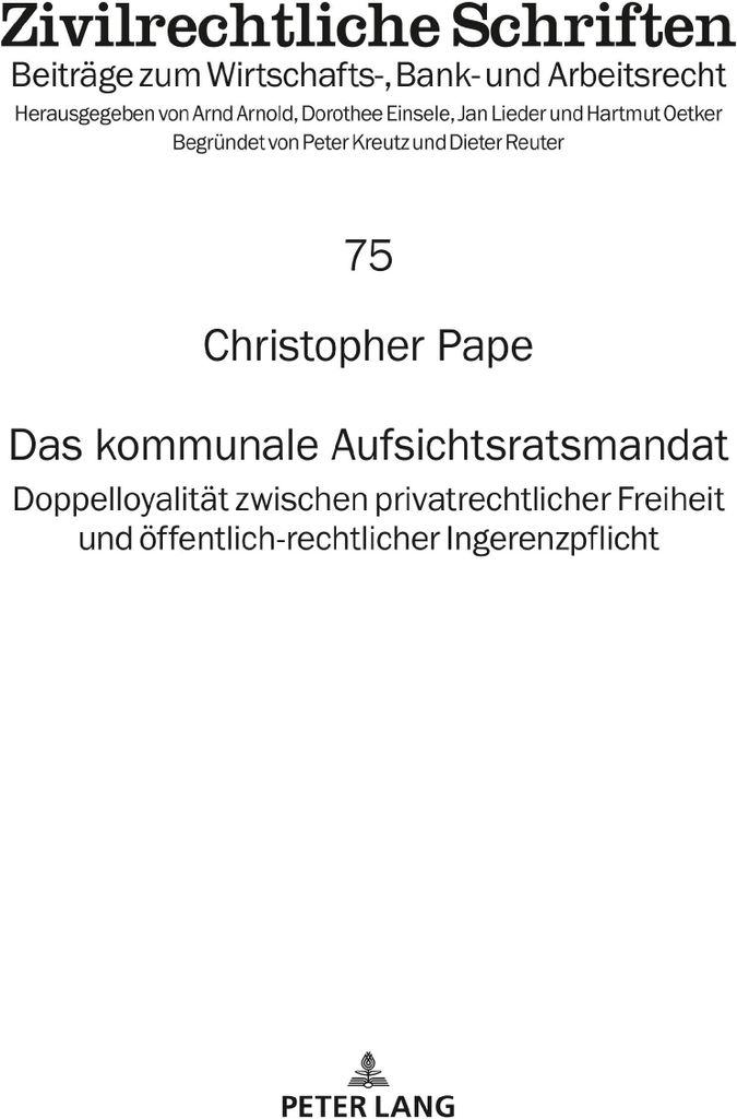 Das kommunale Aufsichtsratsmandat