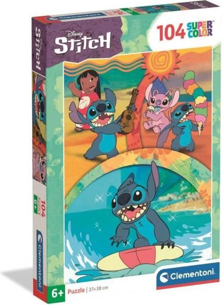 Puzzle, Clementoni 104 Teile, Stitch, 38 x 27 cm