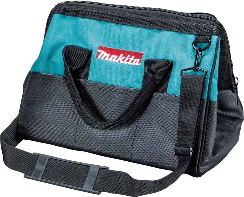 A Makita tool bag with the brand logo visible.