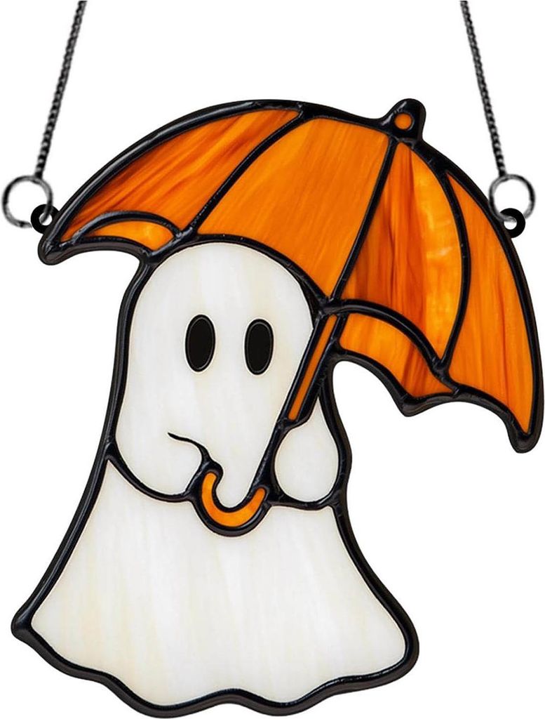 Halloween-Sonnenfänger im süßen Geister-Stil, Acryl-Fenster-Hänge-Geister-Lichtfänger für Fenster-Wanddekoration