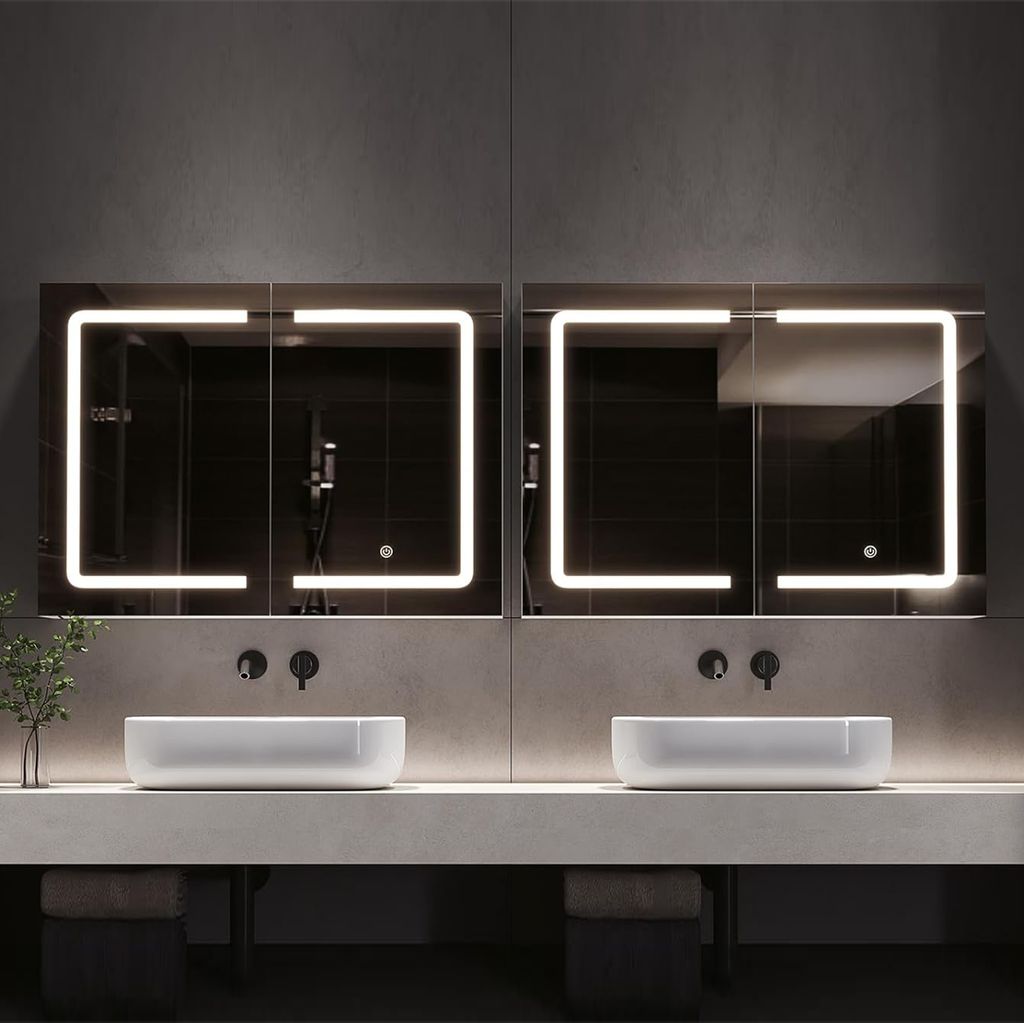 Specchio Da Parete,Specchio Da Bagno,Specchiera Nero 50x60 Cm Rettangolare In Ferro Cfw16110 90658366