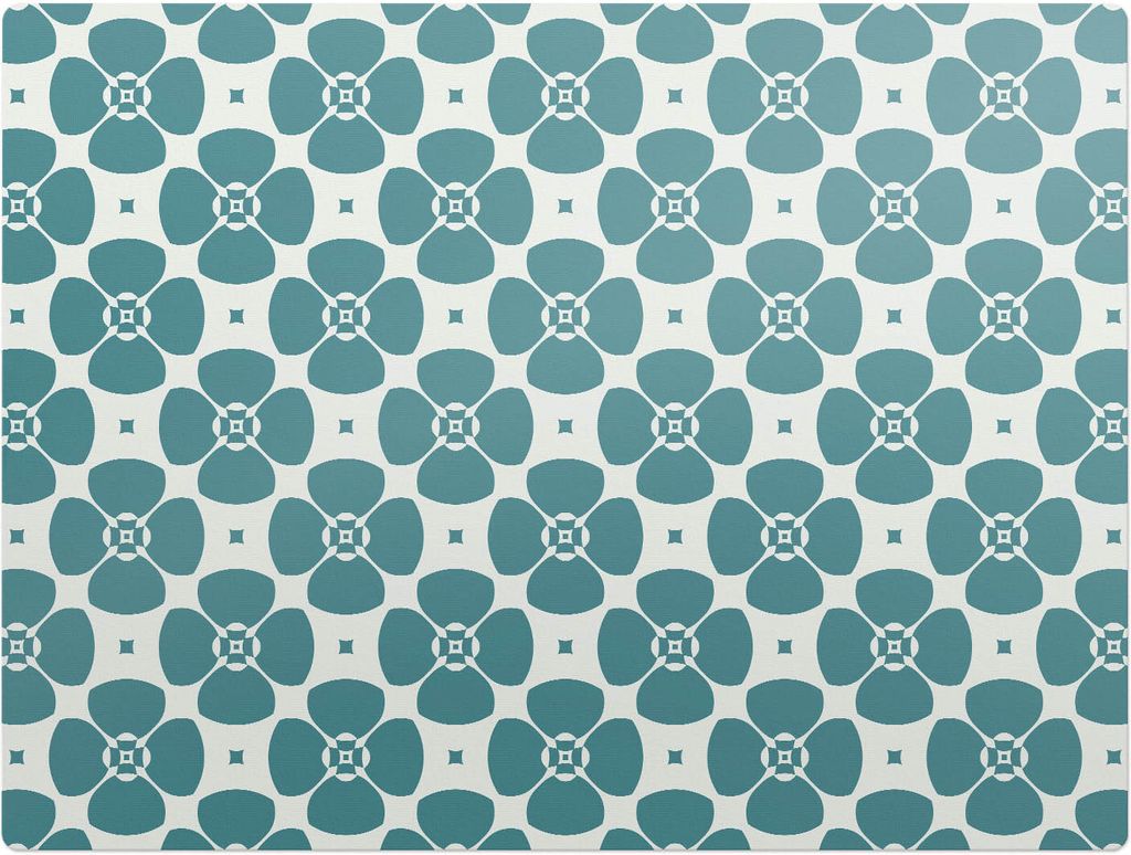 Florales Retro-Muster – Bodenschutzmatte – Rutschfest – Schutzmatte für Büro – Vinylmatte – Stuhlunterlage – 120 x 90 cm