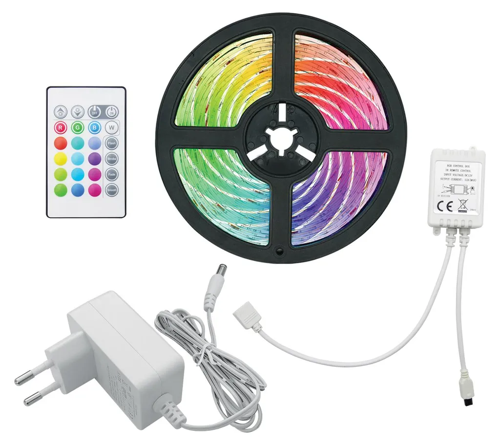 Ruban LED COB RGB 12V 15W Alcapower 1m IP65 810 LED avec variateur