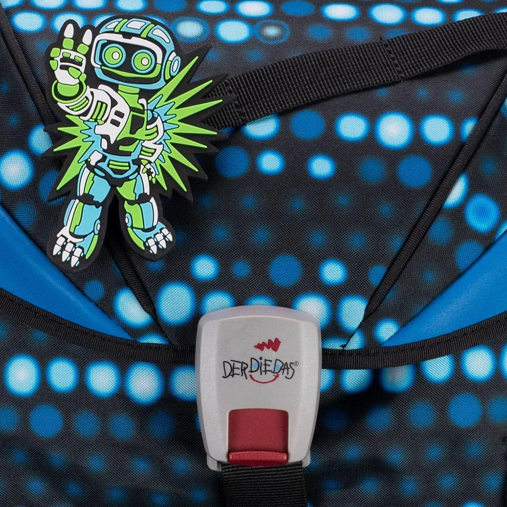 Sac à Dos Ergonomique Superflash Blue Robot avec Réflecteurs 5 pcs - 14