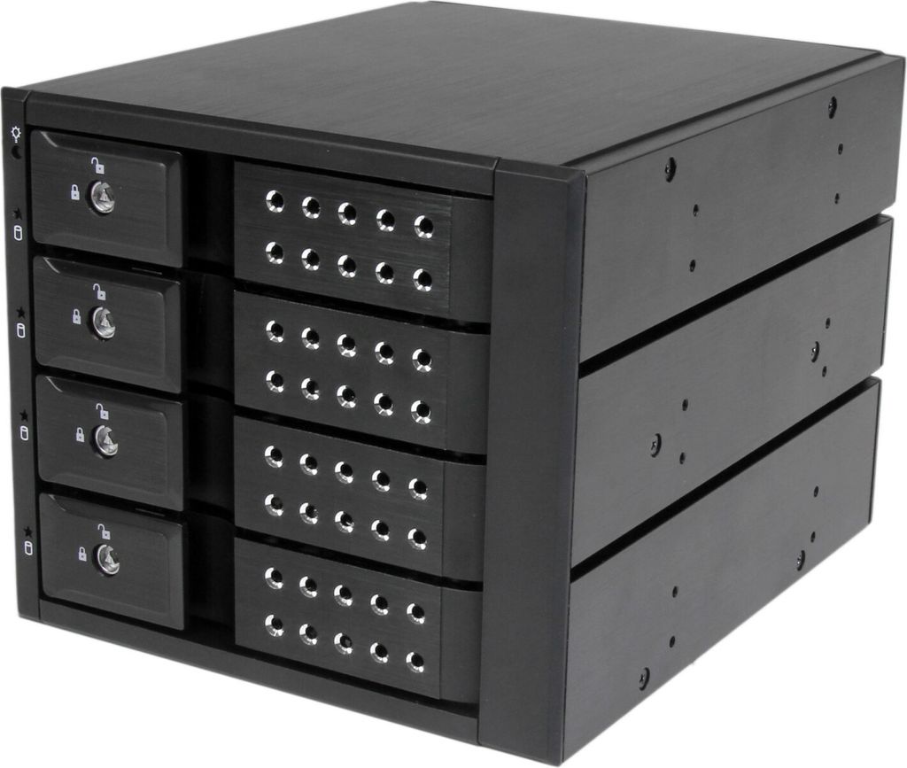 StarTech.com 4-fach 3,5 trägerloser SATA Festplatten Aluminium Wechselrahmen/Backplane - 4 Bay 3,5 Zoll (8,9cm)