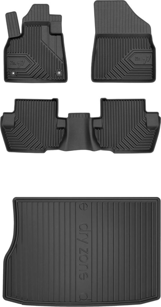 FROGUM Gummimatten Auto Fußmatten + Kofferraummatte für Citroën DS5 2011-2015
