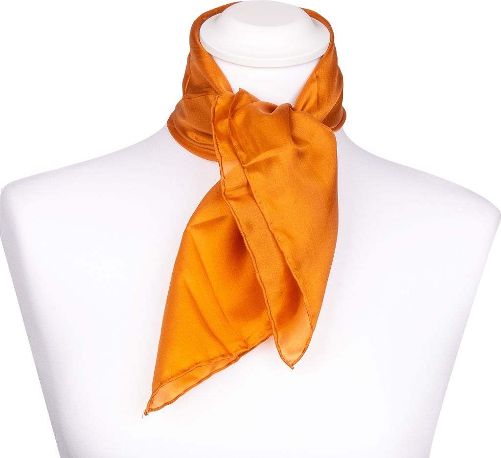 Nickituch Seidentuch kupfer braun Seide 55x55cm