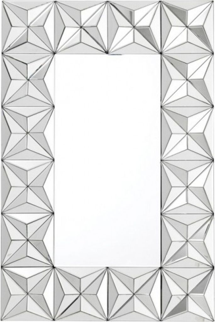 Casa Padrino Luxus Wand Spiegel Art Deco mit Spiegelrahmen 120 x 80 cm - Wandspiegel