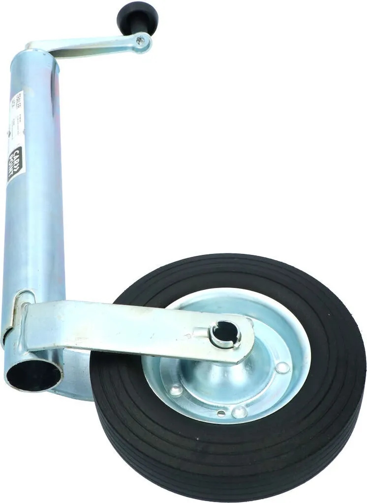 Ruotino Rimorchio 48mm Gomma Piena | Supporto Zincato Carico 150kg