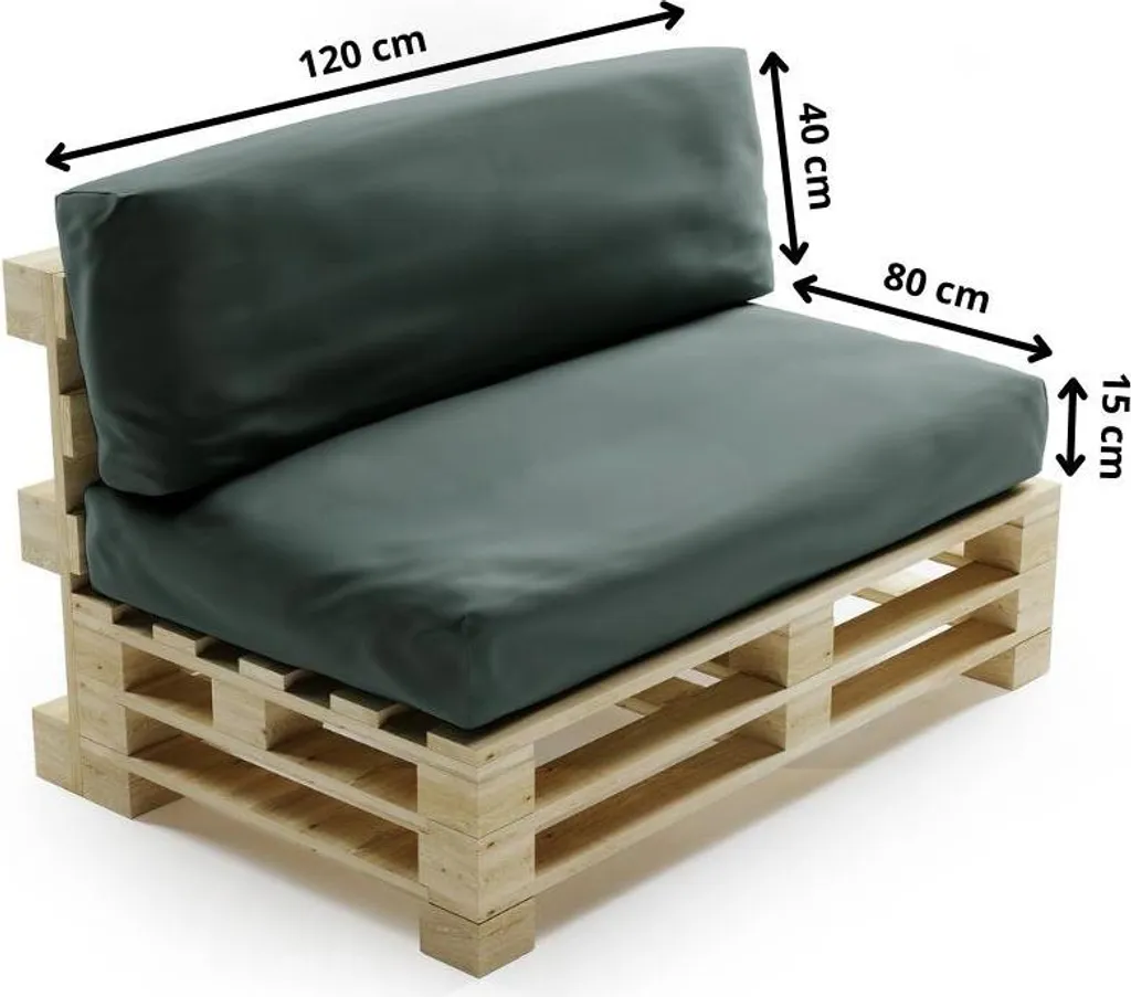 Coussin Palette Imperméable - Solution Déhoussable pour Salon Jardin - 3