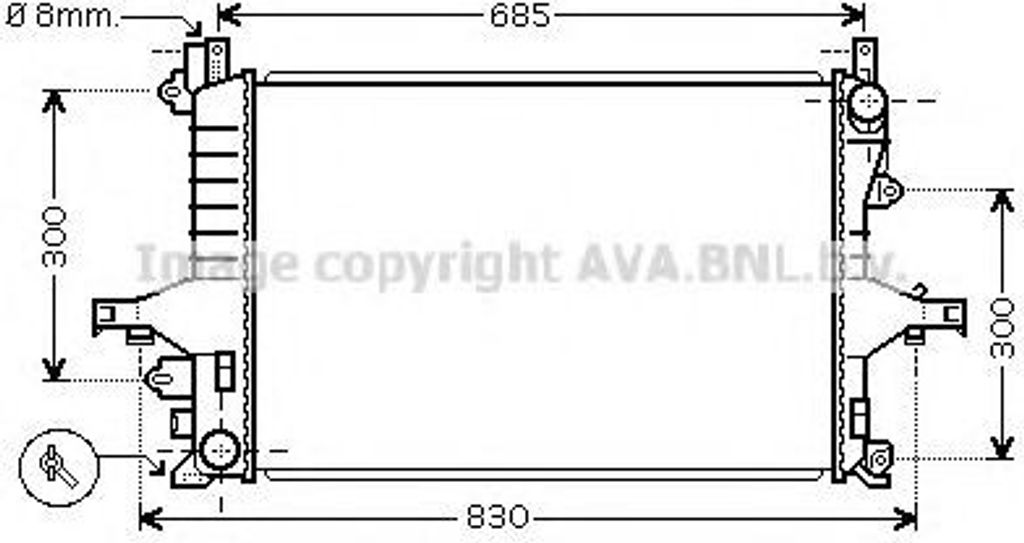 PRASCO VOA2114 Kühler Wasserkühler Motorkühler für VOLVO V70 II (285) S80 I (184)