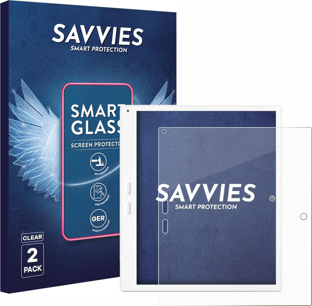 2x Savvies Schutzglas Folie für Bigme B10 10.3" 9H Panzer Schutzfolie Glas Displayschutz klar transparent