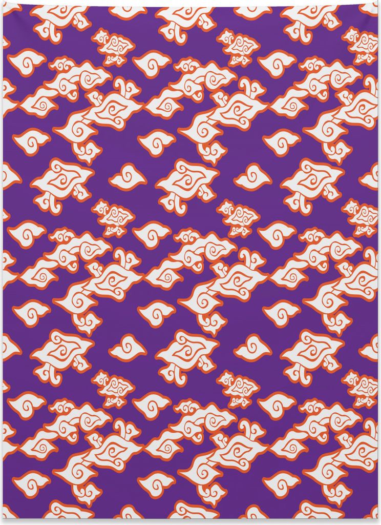 Abakuhaus asiatisch Wandteppich, Indonesischer Batik Hippie aus Weiches Mikrofaser Stoff Kein Verblassen Klare Farben Waschbar, 110 x 150 cm, Zinno...