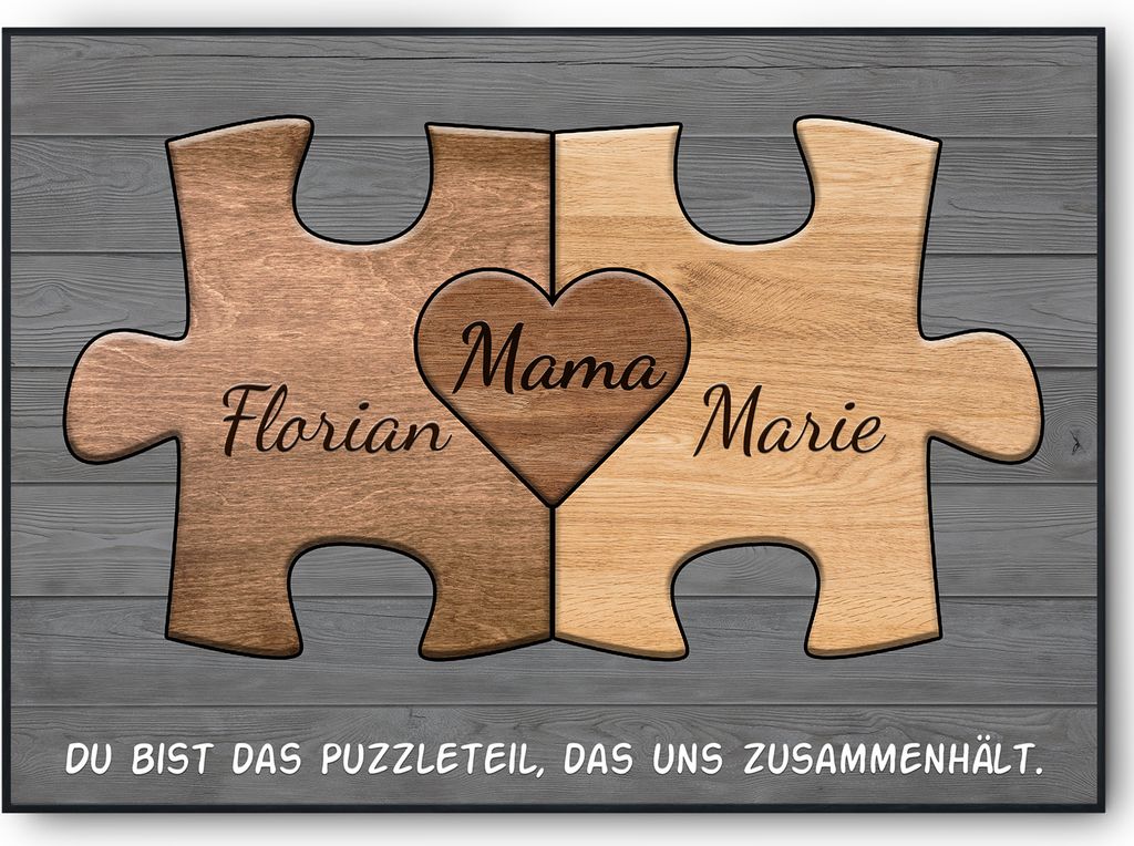 Mama Geschenk personalisiert | Mutter Geburtstag Mama Familienbild gestalten | Muttertag personalisierte Geschenke Mama Puzzle – DIN A3 (29.7x42c...