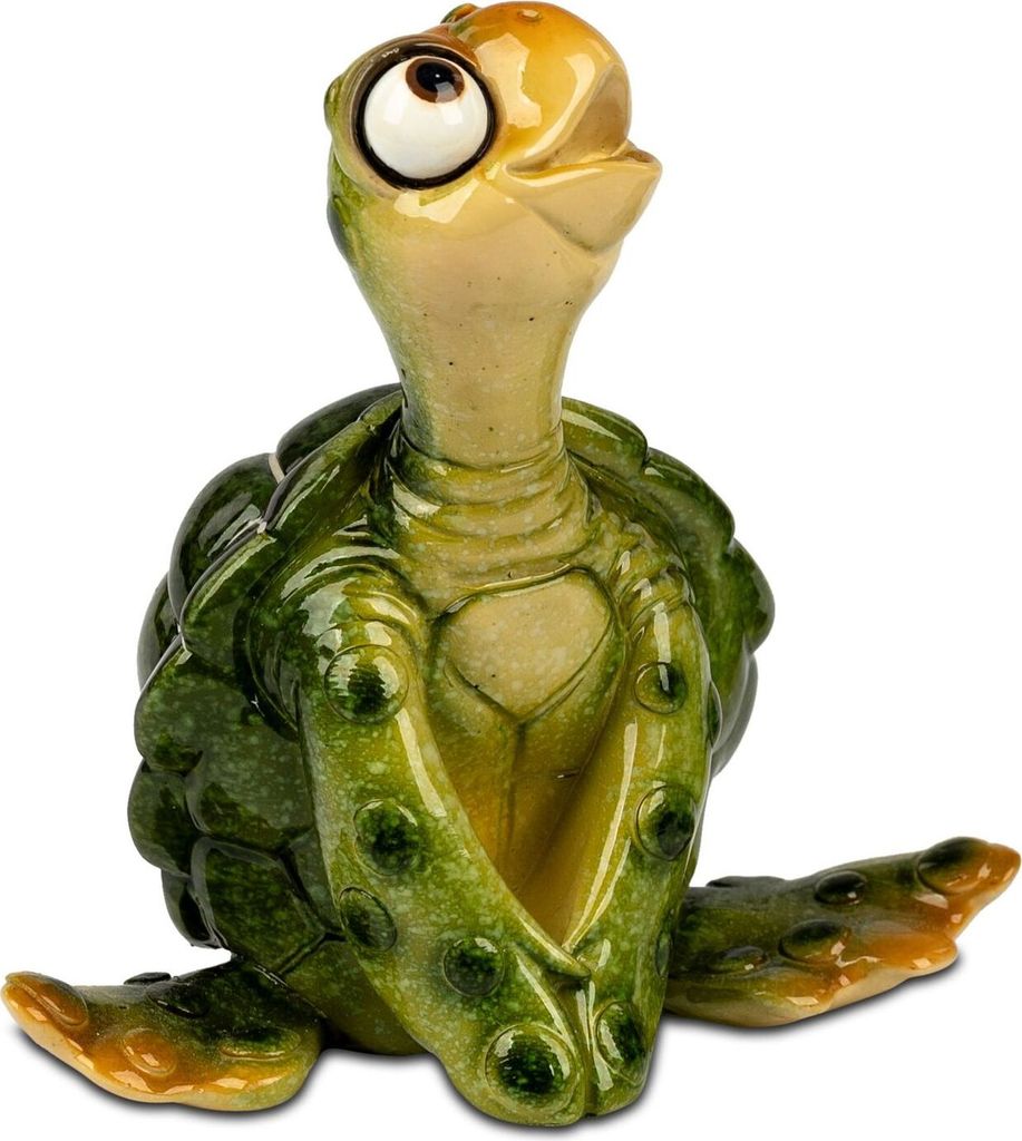 Formano 2er Set Schildkrötenpaar sitzend 9 cm Deko Figuren Kunststein Skulpturen