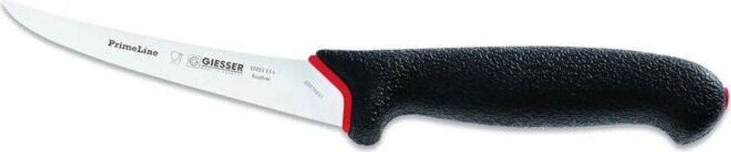 Giesser Messer Ausbeinmesser Fleischmesser PrimeLine Klinge gebogen Griff geschlossen - 13 cm, Flexibel, Schwarz