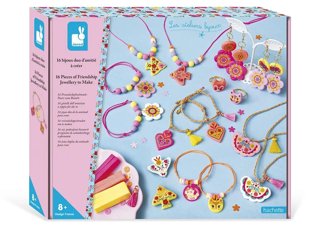 Kit Création Bijoux d'Amitié pour Enfant - Atelier DIY Janod 16 Pièces