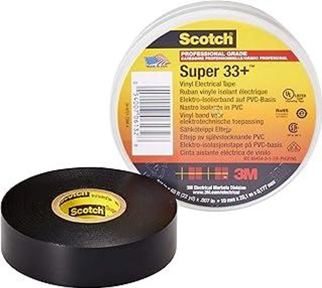 3M 33+ Scotch Super Elektro Isolierband, Vinyl, 19 mm x 20,1m