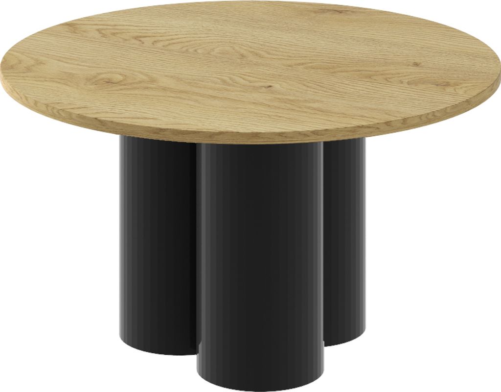 Design Couchtisch HRE-222 rund Hochglanz Wohnzimmer Tisch 80 x 50 cm