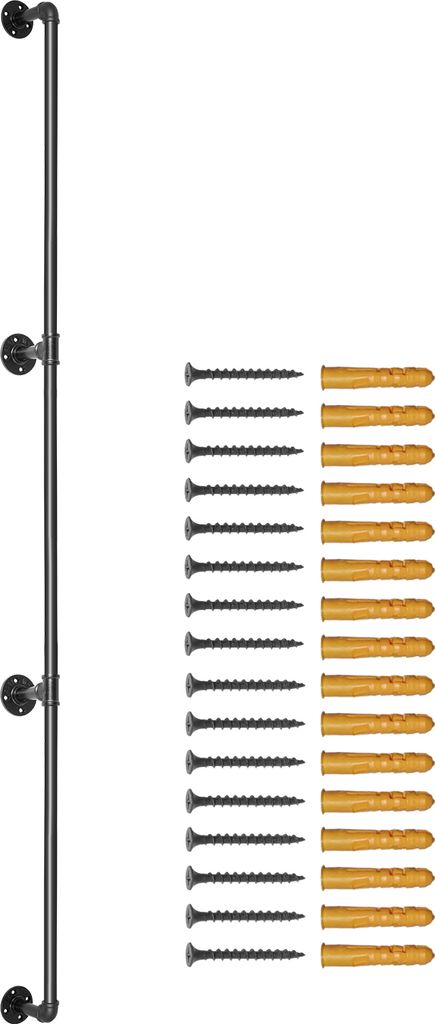 SucceBuy 11ft rúrkové schodiskové zábradlie, 440lbs nosnosť Obrázok produktu 