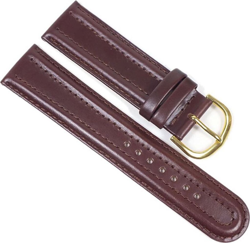 Minott Ersatzband Uhrenarmband Kalbsleder Band Dunkelbraun 23277G, Stegbreite:22mm