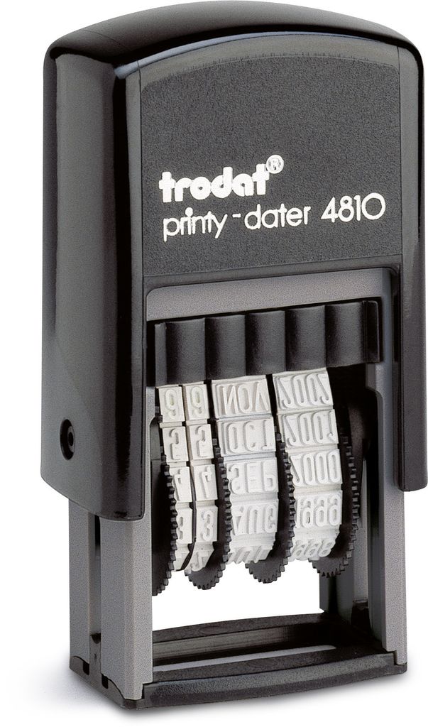 Trodat 70381, Selbstfärbestempel, Datumsstempel, Gummi, 3,8 Produktbild 