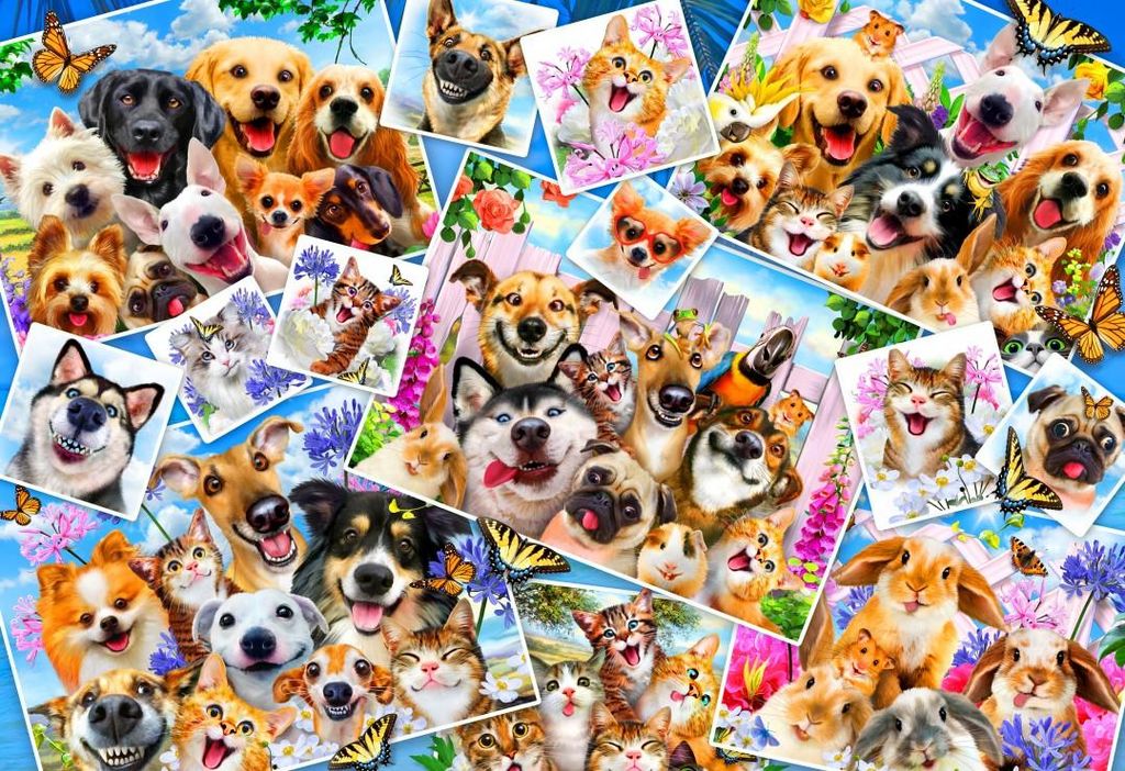 Bluebird Puzzle Puzzle Selfie Pet Collage - 300 Teile