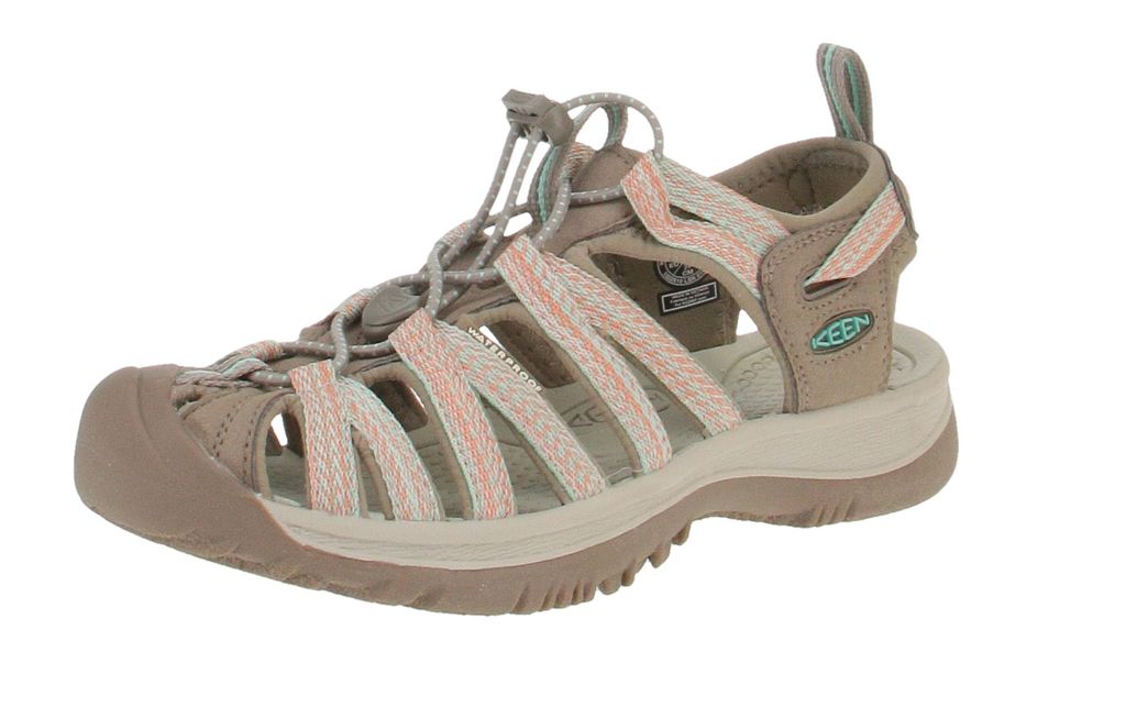 Keen 1022810 Whisper - Damen Schuhe Sandaletten - Taupe-Coral, Größe:39 EU