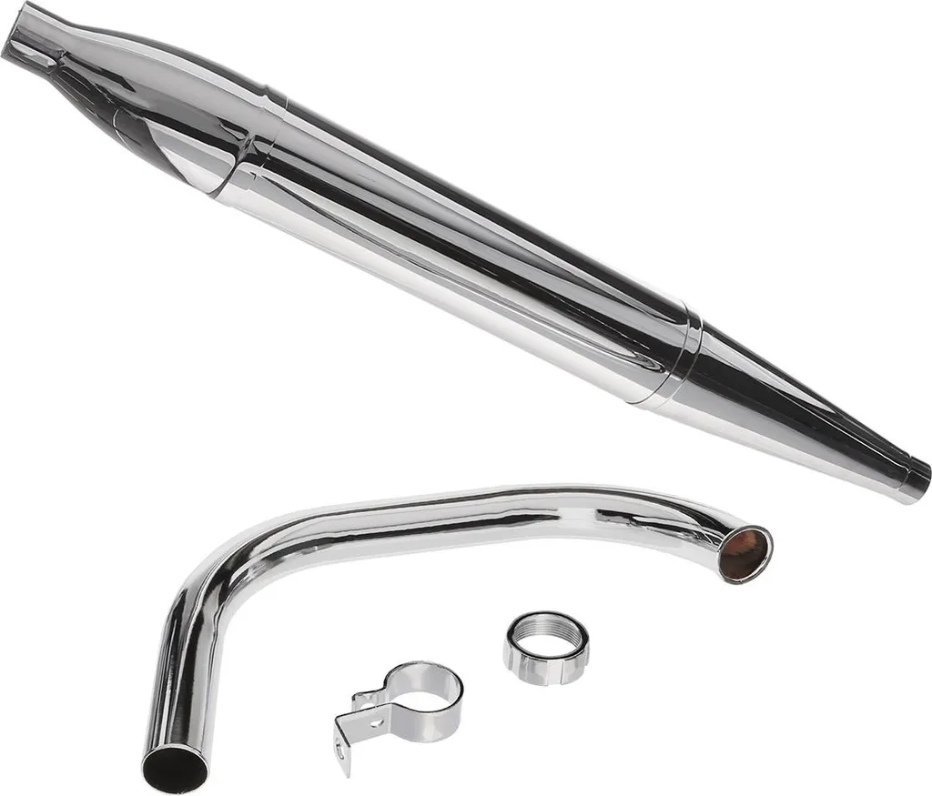 Ligne d'échappement cigare Ø40mm pour moto ancienne AWO-T 85 cm
