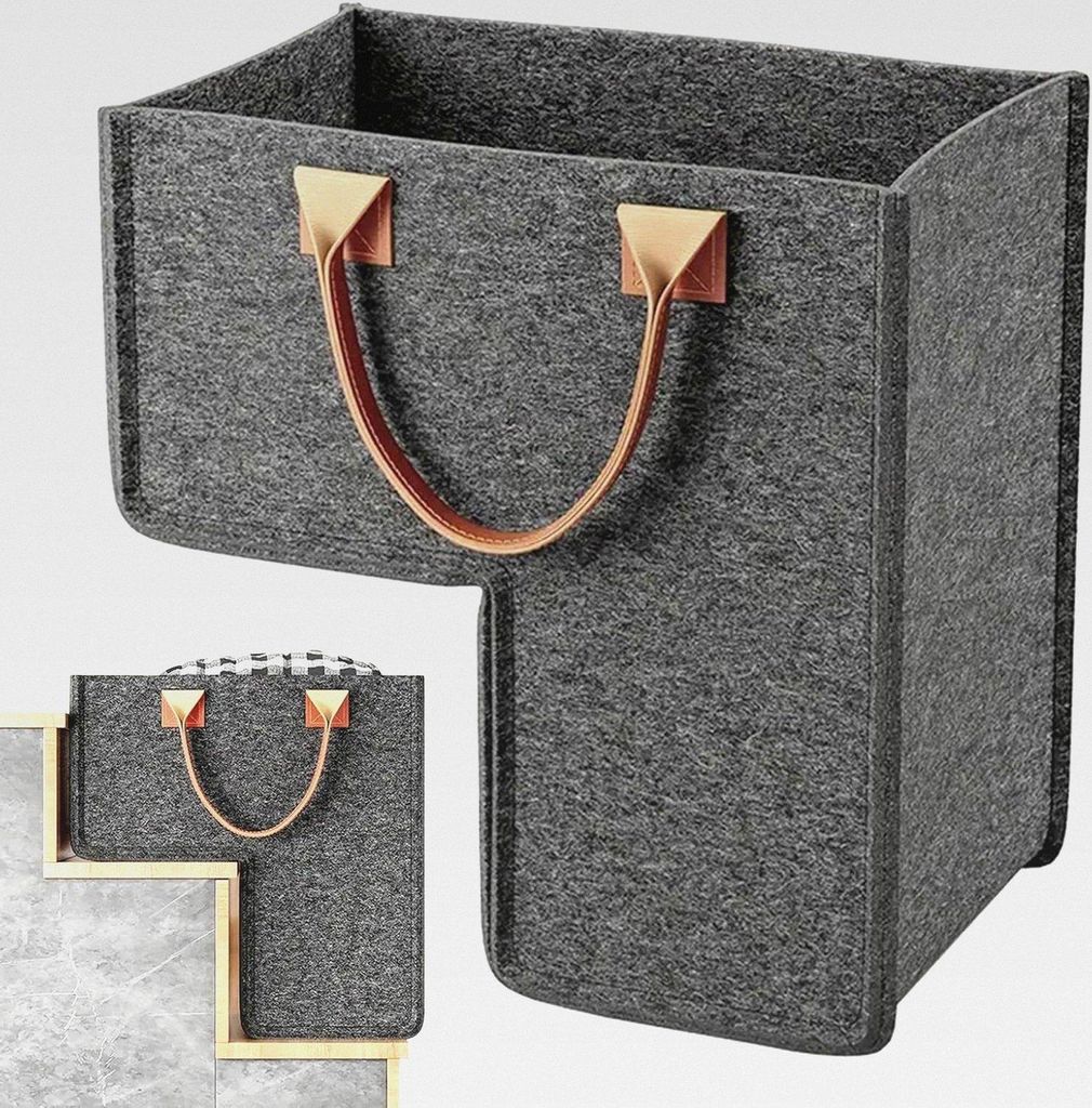 Treppenkörbe für Holztreppen,Stufenkorb für Treppen,L-förmiger Treppen-Aufbewahrungs-Organizer, Treppen-Aufbewahrungskorb - Treppenstufen-Organ...